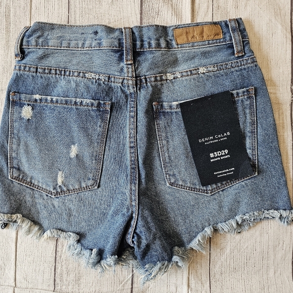 Denim Colab Saltwater & Song Bronte Size 25 Denim Cut Off Jean Shorts. New Tag - Picture 8 of 8
